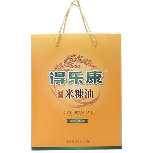 得乐康米糠油礼盒精品纯正稻米油1500ml*2食用油送礼团购福利