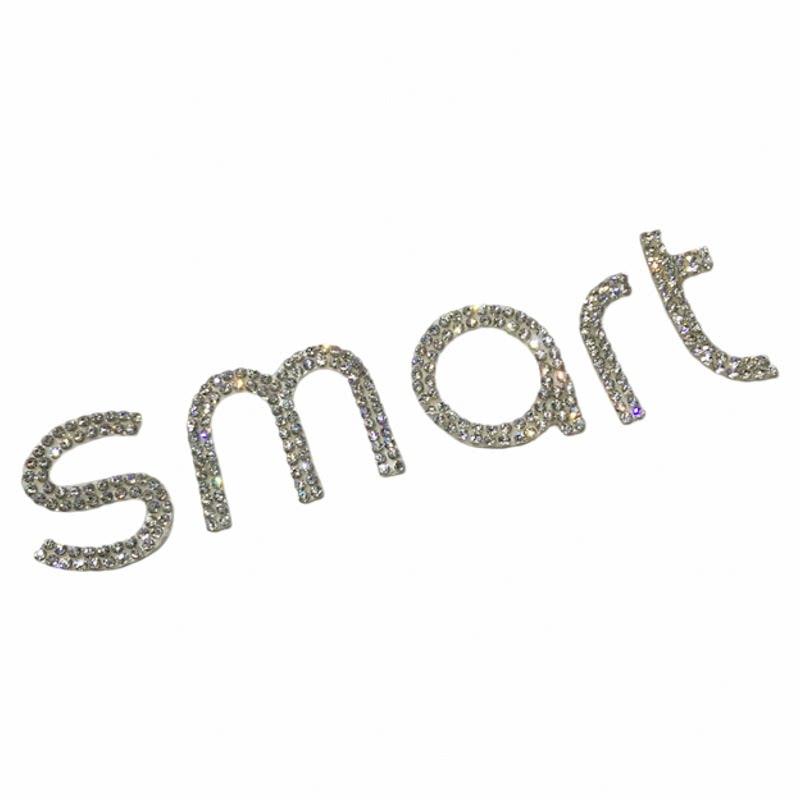 适用于09-19款Smart汽车 453尾标字母钻石车贴 451带钻字母贴标