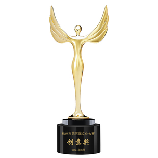 奥斯卡小金人奖杯定制高档创意树脂员工年会影帝影后演员表演颁奖