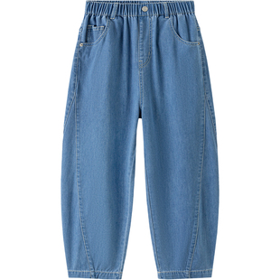 巴拉巴拉男童牛仔裤中大童宽松裤子夏装2026新款童装儿童防蚊裤薄