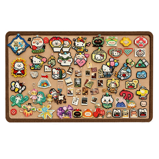 毛毡板拼豆收纳展示板照片墙背景板挂客厅墙面粘相片吧唧展示羊毛毡版墙贴软木板免打孔拍立得装饰书桌留言板