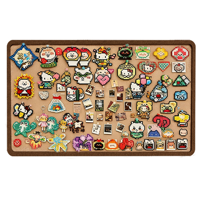 拼豆成品收纳展示板毛毡板不伤墙