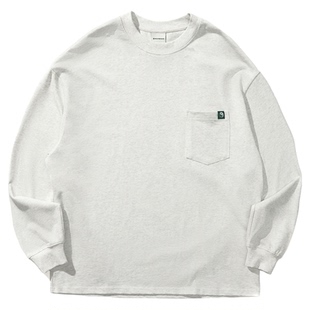 瞬时山野Monterest重磅305g户外抗菌防螨基础打底衫纯棉长袖T恤