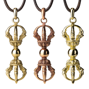 铜师傅《金刚杵(小号)》紫铜黄铜吊坠 家居工艺品挂件