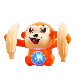 翻滚猴子0一1岁婴儿抬头练习益智早教跳舞宝宝爬行儿童玩具电动