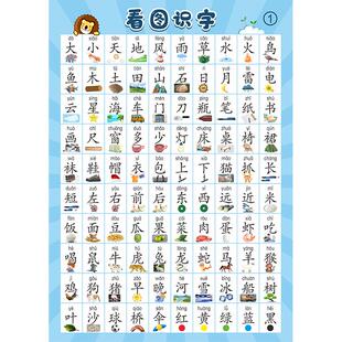 儿童看图认字识字挂图早教启蒙墙贴3000一年级宝宝幼儿园学习知识