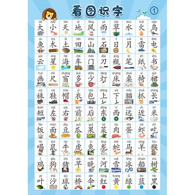认字挂图儿童看图认字识字挂图