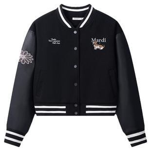 MARDI女装2025秋季新款女士短款夹克外套时尚百搭休闲上衣