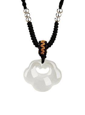 老凤祥纯银祥云平安锁项链女款