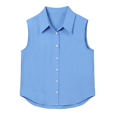 大洪洪【四季叠搭】秋冬叠穿不臃肿背心无袖衬衫女内搭打底衫百搭