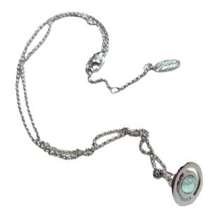 Misa officail｜限定薄荷绿中号orb绝美立体土星锁骨项链叠戴辣妹