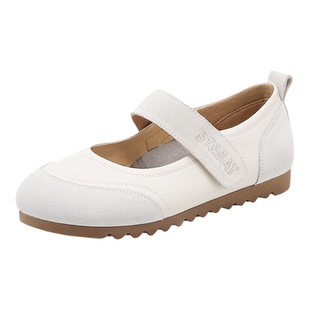 星期六芭蕾舞风单鞋女款2026新款春夏季平底百搭不累脚玛丽珍鞋子