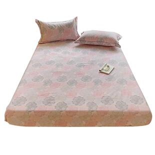 无印良品全棉床单单件新款磨毛纯棉被单三件套床笠防尘罩全包床套