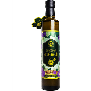 红井源纯亚麻籽油500ml冷榨有机食品初榨脱蜡孕妇内蒙胡麻油包邮