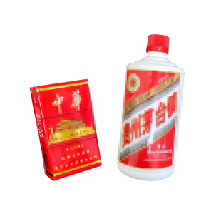 迷你仿酒瓶烟盒男神父亲节生日蛋糕装饰摆件爸爸网红生日插件创意