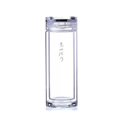 双层玻璃杯高山流水茶杯加厚防爆杯子高档便携男泡茶茶水高硼硅