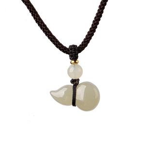 天然和田玉葫芦吊坠白玉挂件玉佩单坠玉坠女坠子玉器挂坠玉石项链