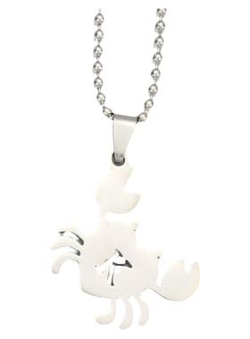 王俊凯应援螃蟹不锈钢吊坠项链