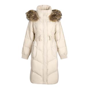 傲丝度带毛领羽绒服女冬季新品时尚中长款小个子保暖连帽外套