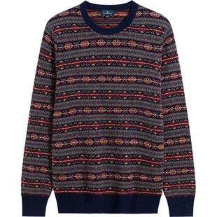 Brooks Brothers/布克兄弟男士25秋冬新品绵羊毛费尔岛氛围感毛衣