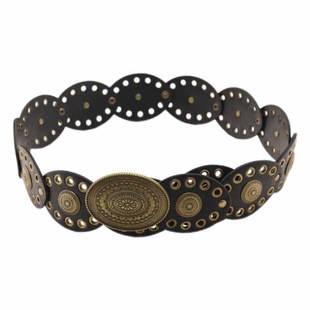 美式高级感复古腰带女西部牛仔风配裙子牛仔裤装饰皮带女宽版腰链