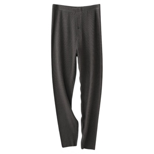 真德绒男士秋冬裤子高弹力双面绒磨毛无痕棉毛裤脚发热保暖DJ2881