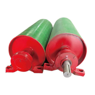 输送机电动滚筒 传送带主动包胶滚筒托辊 无动被动改向滚筒配件