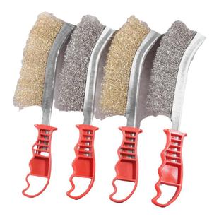 带柄钢丝刷刀型不锈钢丝刷迷你铁刷子除锈清洁除金属锈刷尼龙丝刷