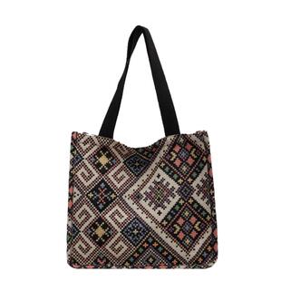 民族风包包大容量通勤托特包包2025帆布包单肩托特包大学生手提袋