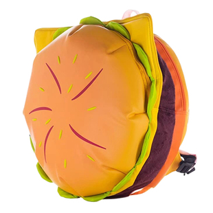 网红同款卡通芝士大汉堡背包可爱学生书包校园夹层大容量双肩包