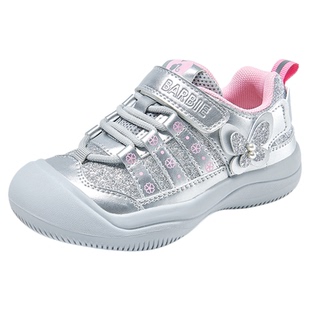 芭比童鞋女童运动鞋2026新款春季休闲鞋银色公主鞋户外鞋儿童鞋子