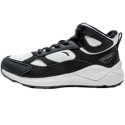 安踏二棉鞋男加绒皮面高帮运动鞋