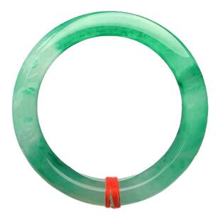 涵韵珠宝天然玉石独龙玉手镯女款冰种飘花半山半水节日礼物54-58