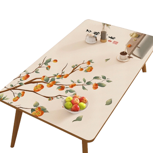 新中式Q弹桌垫防水防油免洗餐桌桌布防烫隔热茶几台布桌面保护垫