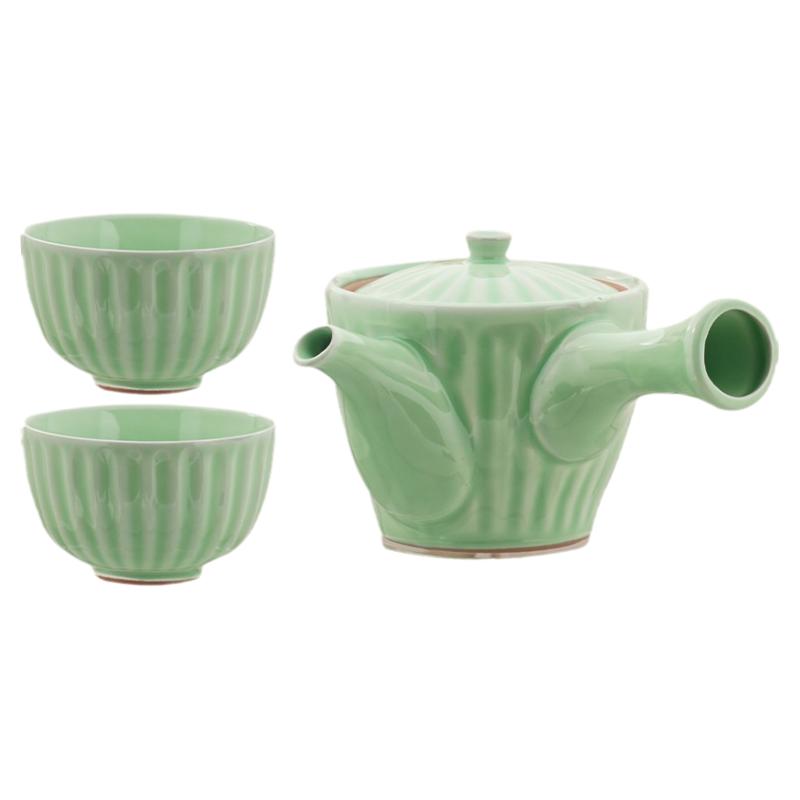 美浓烧日本进口窑变一壶两杯陶瓷旅行茶具家用泡茶壶茶杯礼盒送人