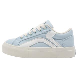 鮀品奶蓝色板鞋女2026春夏新款休闲百搭厚底学生运动鞋面包小白鞋