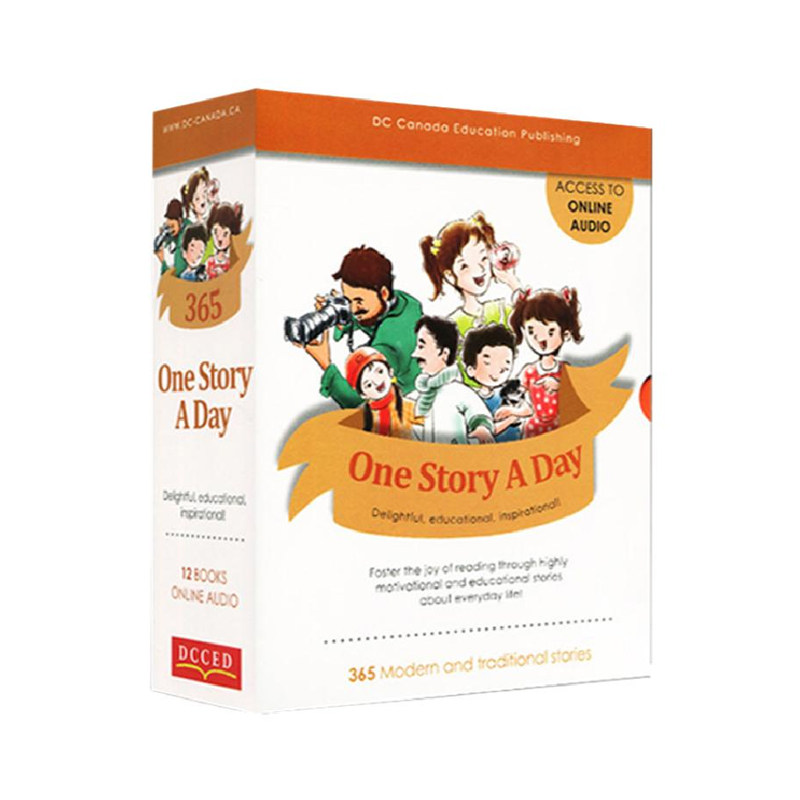 初中英文原版 One Story A Day 365个高阶英语天天故事12本赠正版音频分级阅读绘本全套读物章节小说纯英语分级读物