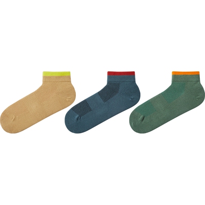 gxg.jeans   男士棉质短袜三双装舒适运动袜拼色设计 夏季热销