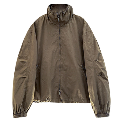 拉链短夹克上衣显瘦宽松休闲百搭