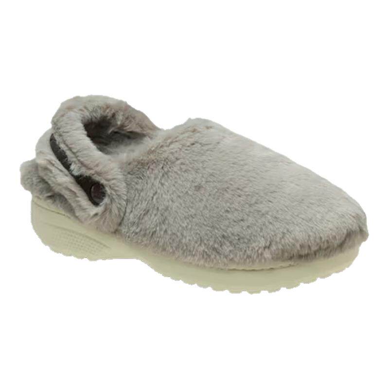 CROCS卡骆驰秋冬毛毛包头拖鞋