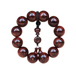 正宗真品海南黄花梨佛珠手串链男款鬼脸对眼蝴蝶纹双面蜘蛛纹文玩