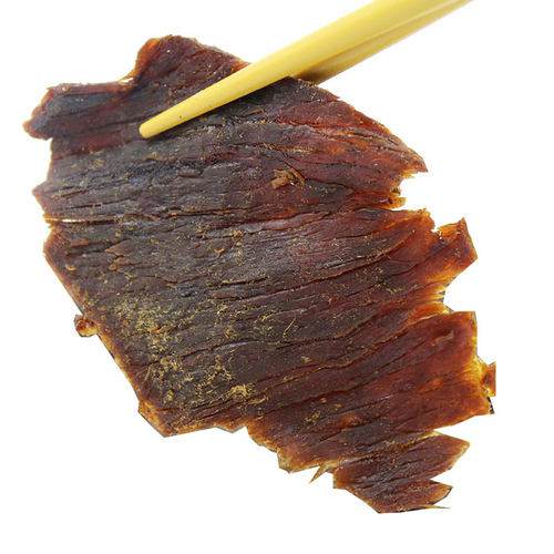 温州特产 湖岭牛肉干手撕黑牛肉干 420克 五香味桶装零食小吃