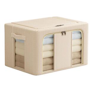 衣服收纳箱家用装衣物被子百纳箱布艺可视窗大容量衣柜专用整理盒