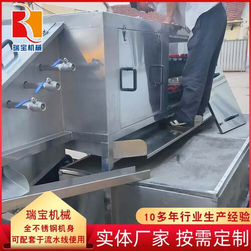 大姜清洗机 全自动鲜姜去杂清洗机 XJ-6000型自动喷淋洗姜机