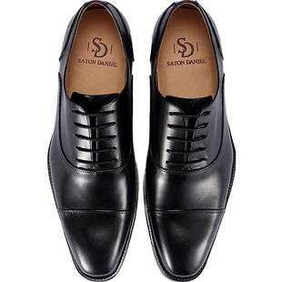 Oxfords隐形内增高真皮鞋男鞋小码商务正装三接头牛津鞋Men Shoes