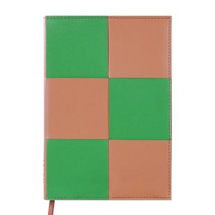 never编织本B6手账本笔记本新款棋盘格日记本软皮记事本方格本高颜值好看本子克莱因蓝告白手账简约