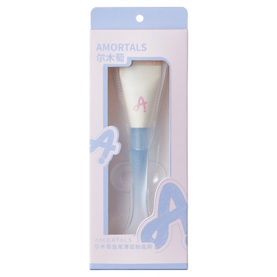 尔木萄粉底刷鱼尾无痕不吃粉扁头一字型平头化妆刷子粉底液调色盘