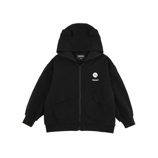 oddtails男童开衫卫衣外套2026新款春秋男孩熊耳帽子可爱趣味上衣