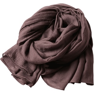 百搭多色拍照棉麻围巾沙漠装饰披肩海边旅游沙滩青海茶卡盐湖纱巾