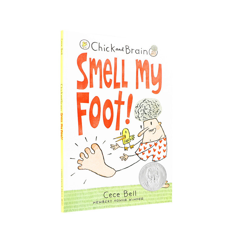 英文原版Chick and Brain: Smell My Foot!小鸡和大脑：闻一闻我的脚! 儿童英语课外阅读读物 趣味性幽默桥梁章节漫画书平装